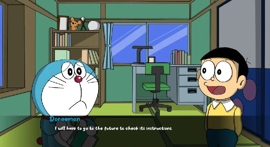 盯裆猫游戏室内章节探索场景，角色在房间中寻找线索